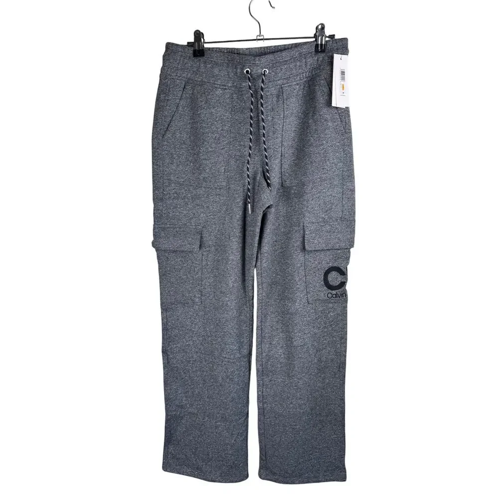 Calvin Klein Women's Active Embroidered-Logo Cargo Pants BLK HEATHER NWT SIZE S - Picture 5 of 10